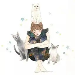 少女与猫头像欧拉