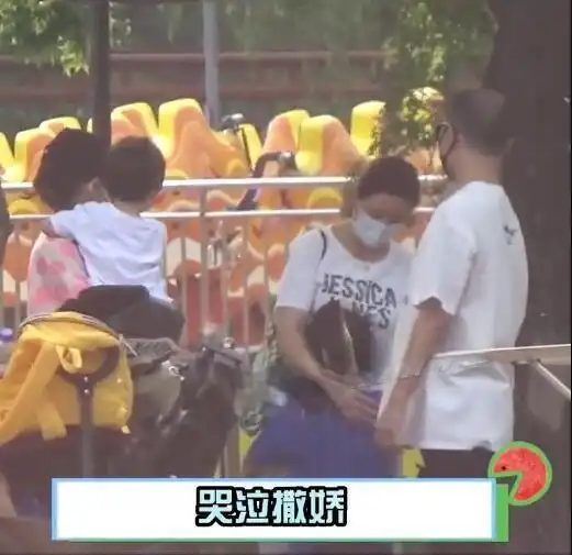 章子怡一家四口游公园,她全程照顾儿子,汪峰负责安抚生气的醒醒