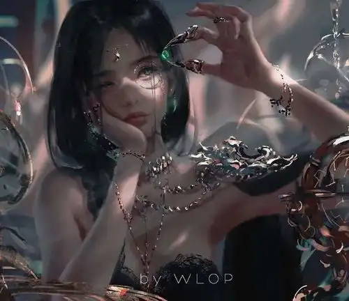 cg原画插画教程插画师wlop笔下的唯美少女插画