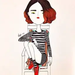 卡通短发女孩头像