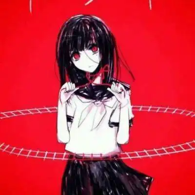 超级丧的动漫头像女二次元病娇血腥头像最恐怖