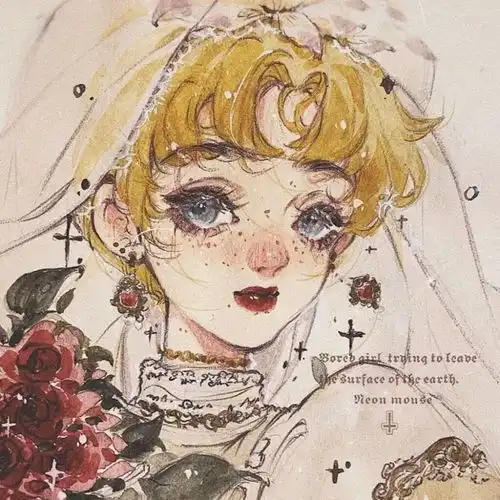 离乱神仙女头丨一组超好看的手绘头像