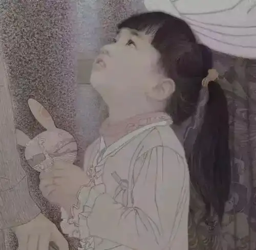 中国工笔画界的奇才范春晓,他画出了女孩清雅之气极致之美