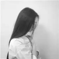 黑色影子侧面头像女侧脸