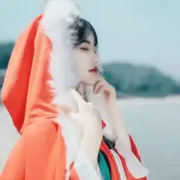 秋风轻柔抚佳人