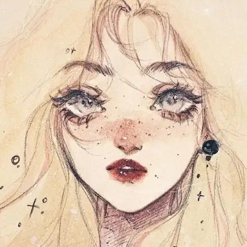 离乱神仙女头丨一组超好看的手绘头像