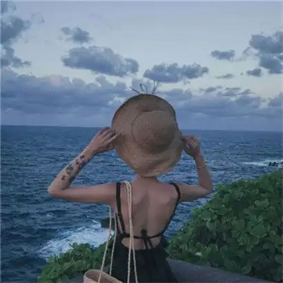 微信头像女生背影唯美黑