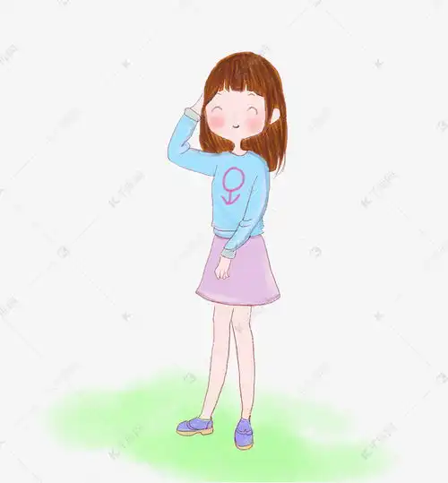 害羞小女生路边等待素材图片免费下载千库网