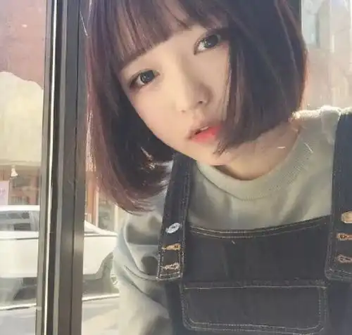 韩版头像女生短发空气刘
