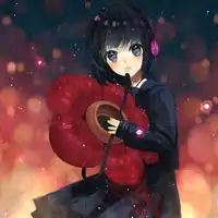 长发女生漫画头像唯美美