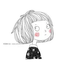 小女孩系列手帐插画素材