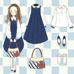 令人怦然心动的好看水手服连衣裙动漫少女