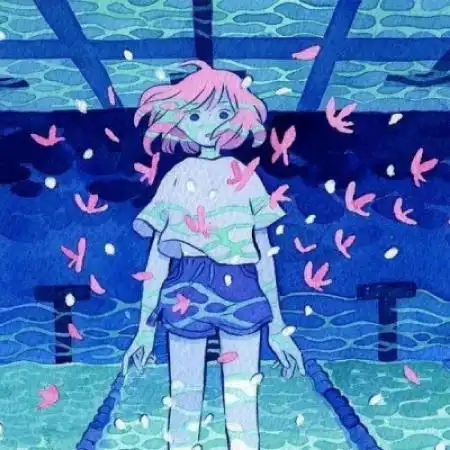 唯美插画手绘女生头像,软萌少女唯美有意境的