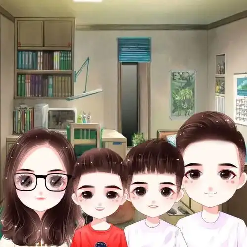 一张张真人q版的真人漫画微信头像,第一次陪女生朋友过生日