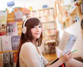 安卓手机壁纸16001280清新唯美图书馆女孩桌面壁纸