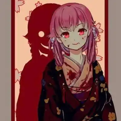 恐怖头像女生冷酷黑色带