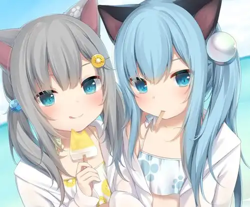 少女与猫头像猫耳