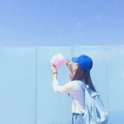 女生唯美头像闪闪发亮蓝