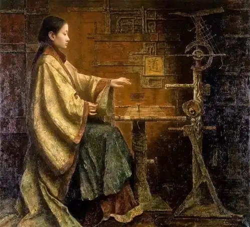 女性神情刻画粗放而不失细腻