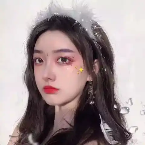 超仙女生头像遮脸墨镜