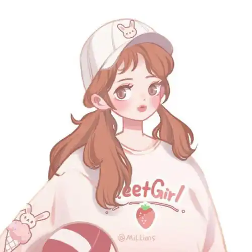 二次元可爱少女头像喜欢这双眼睛
