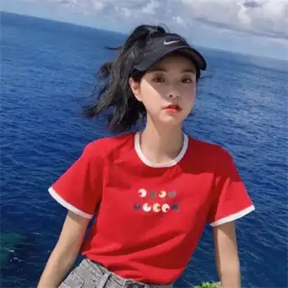 红色系女生头像,超拽冷艳韩系的美女