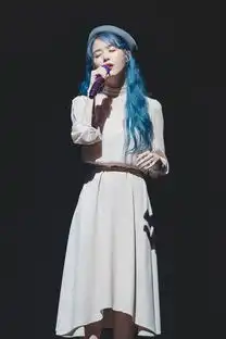 iu李知恩二次元美少女在人间,蓝发配紫衣,美得清纯可人