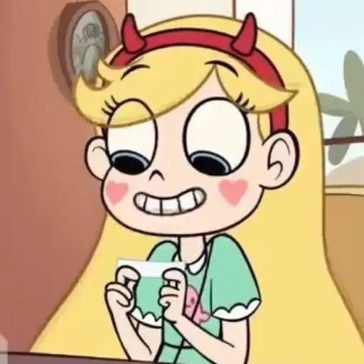 黄头发卡通小女孩头像