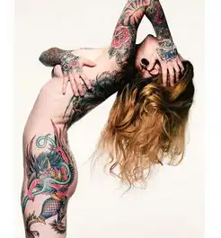 美丽的姑娘魅力的纹身5563101男人图片库大视野