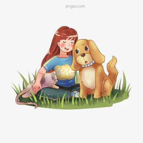 世界动物日狗和猫咪依偎在主人身边卡通元素图片大小2000x2000px图片尺寸2.03mb来自png搜索网pngss.com免费免扣png素材下载草地宠物狗卡通卡通手绘可爱猫女孩世界动物日温馨依偎主人