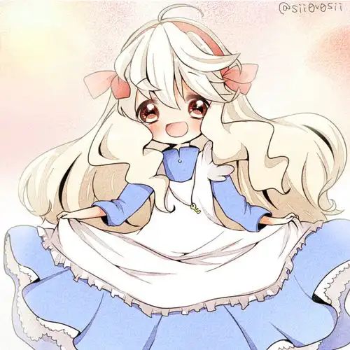 萌q版二次元美女插画动漫