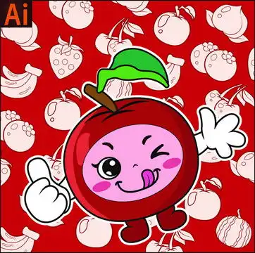 手绘牡丹古风美人画