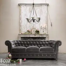 复古chesterfieldsofa经典客厅靠椅沙发