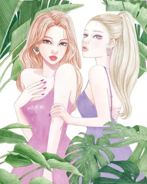 手绘插画一起来画仙女吧彩铅绘画人物头像