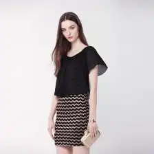 时尚女装蕾丝雪纺衣批