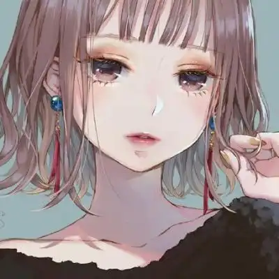 短发动漫头像女生高冷手绘帅气短发女生精致头像