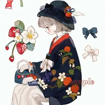 古风精致可爱七人团头