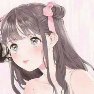 动漫二次元头像女呆萌少女粉色系动漫头像
