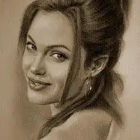 女黑白头像素描超写实