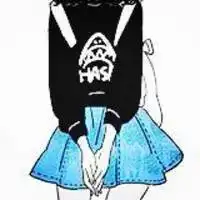 二次元呆萌头像女生黑白闺蜜