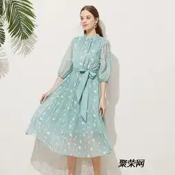 中老年女装大码雪纺连衣裙批发适合超市特卖场专供