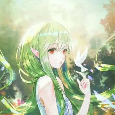 长发女生漫画头像唯美动