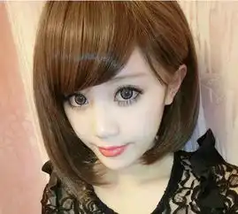 韩国时尚假发短发女生蓬松齐斜刘海bobo头修脸