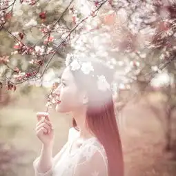 花与少女唯美粉色系后期分享