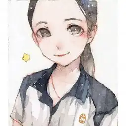 手绘头像女可爱小女孩水彩