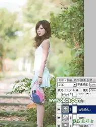 photoshop给清纯甜美的花季少女外景照调出唯美嫩绿色6