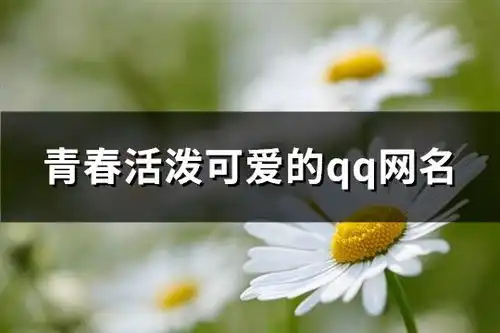 青春活泼可爱的qq网名精选208个
