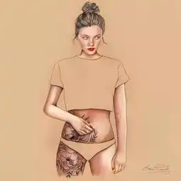 爱画纹身女孩的elenapancorbo传统之外的魅力