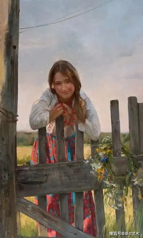 俄罗斯画家娜塔莎笔下清纯的小美女,这画看着太舒服了