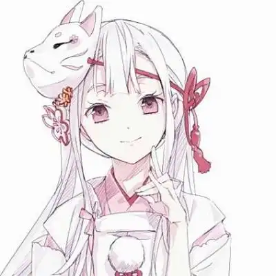 二次元双人少女头像中日